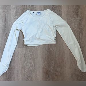 Gymshark Whitney Simmons‎ Crop Top|LS|Unbleached|SZ S